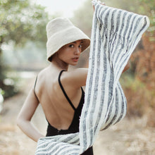 Load image into Gallery viewer, Fatima Hand-loomed Raw Cotton Scarf
